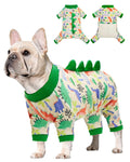 CuteBone Dinosaur Costume Dog Pajamas, Stretchy Spandex Crystal Velvet Sleepwear Coat for Small Dogs, Soft & Warm Pet Outfit Clothes for Cold Weather, Cozy Pullover Design COSP05XXL
