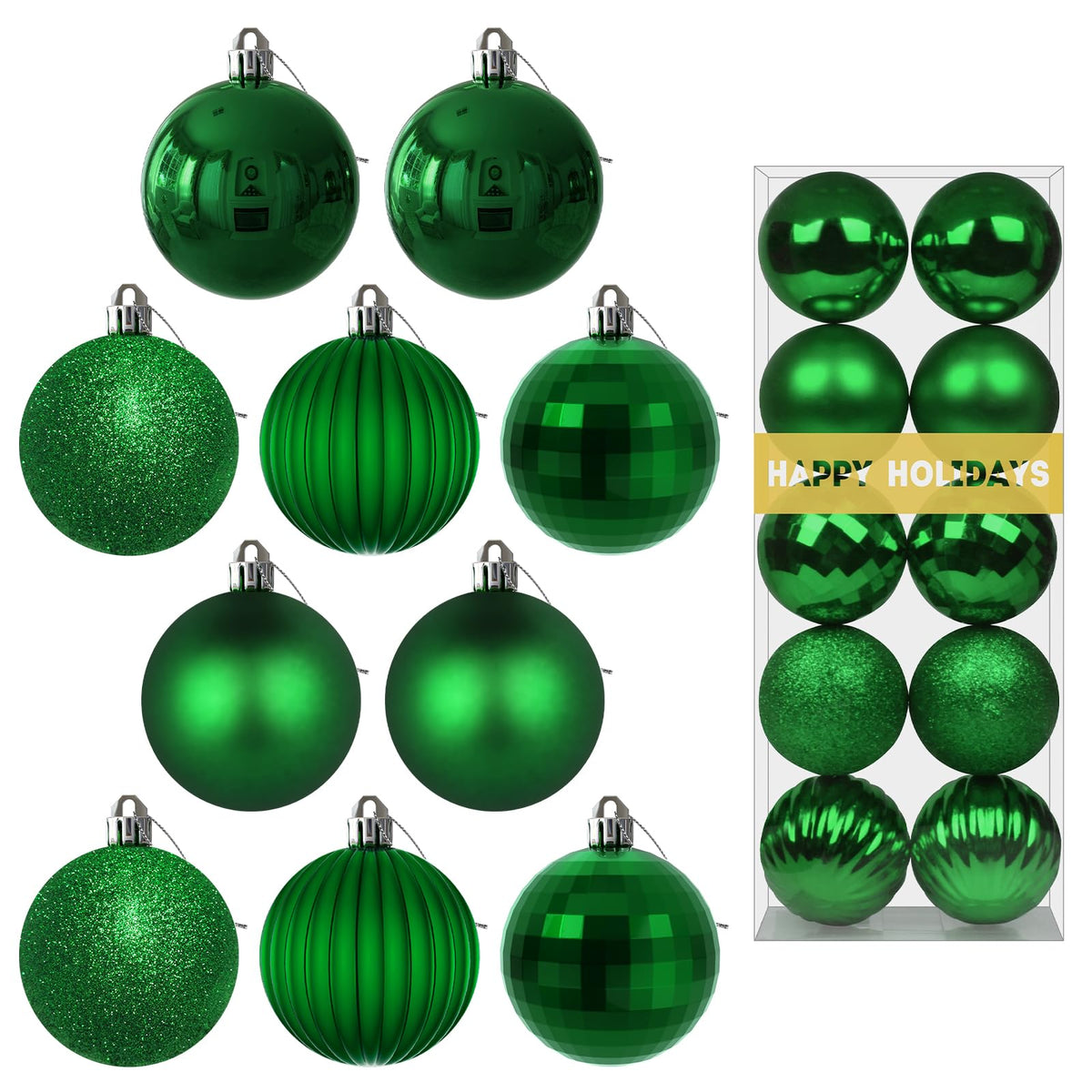 Rose Red 4.0" Large Christmas Balls - Christmas Tree Decoration Ornaments Shatterproof Hanging Balls for Birthday Halloween Holiday Wedding Decorations Set of 4pcs