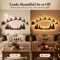 LED Reindeer Wall Decorations,3D Wooden Christmas Lighting Decor