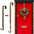 GP Life Wreath Hanger for Front Door, Adjustable from 15 to 25 Inches Hanger, 20 lbs Larger Door Upgrade Christmas Fall Wreaths Decorations Hook (Black)