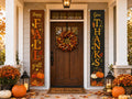 Happy Fall Y'all Give Thanks Rustic Porch Banner Farmhouse Decor