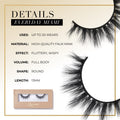 Lilly Lashes Everyday Miami Natural Lashes, Faux Mink Natural Eyelashes, False Eyelashes Everyday Use, Individual Lashes Reusable up to 20x, No Lash Glue Included (13mm)