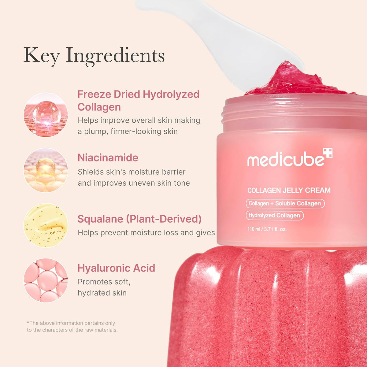 medicube Jelly Cream with Collagen & Niacinamide, 3.71 fl.oz | Freeze-Dried Hydrolyzed Collagen for Skin Barrier Hydration & 24H Glow - Plumper, Firmer looking skin, 3.71 fl.oz