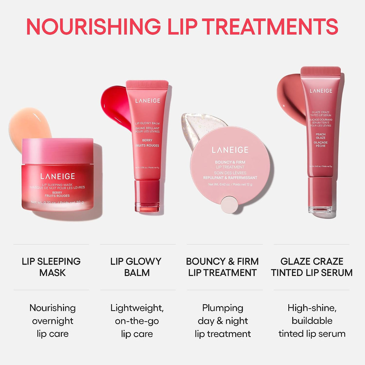 LANEIGE Glaze Craze Tinted Lip Serum: Hydrating Lip Serum for Glossy, Nourished Lips with Plumping Polypeptides