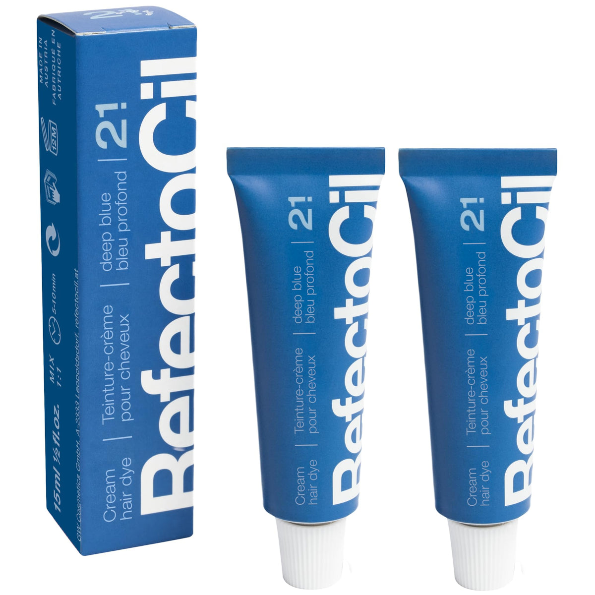 RefectoCil Cream Hair Dye 2-Pack – Professional Long-Lasting Hair Tint | Twin Pack for Regular Users and Salons – Use With 3% Developer (Sold Separately)