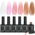 Beetles Halloween Cat Eye Gel Nail Polish Set, 6 Colors Glitter Gel