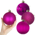White 4.0" Large Christmas Balls - Christmas Tree Decoration Ornaments Shatterproof Hanging Balls for Birthday Halloween Holiday Wedding Decorations Set of 4pcs