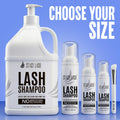 STACY LASH Eyelash Extension Shampoo + Brush / 1.69 fl.oz / 50ml / Korean Makeup Remover/Eyelid Foaming Cleanser/Wash for Extensions & Natural Lashes/Supplies for Professional & Home Use