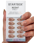 BTArtbox Press On Nails, Cream Puff, Short Almond, Ombre Off White, 32Ct | 2+ Weeks Wear, Salon-Quality Natural Nails, 10-Minute Easy Daily Application, Fast Removal, 16 Sizes, All-in-One Complete Kit
