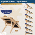 Dog Ramp for Couch – Non-Slip, Sturdy Build Foldable Wooden Dog Ramp – Supports up to 200 lbs – 7 Adjustable Heights (14"–20.5") – Enhanced Stability – Birchwood Pet Ramp for Small Dogs – Natural