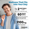 5-in-1 Fish Oil Omega 3 Supplements (2100mg) - Fish Oil with Vitamins D3 & K2 and CoQ10 - EPA DHA Omega 3 Supplement - Lemon Flavored Fatty Acid Supplements, Pack of 2