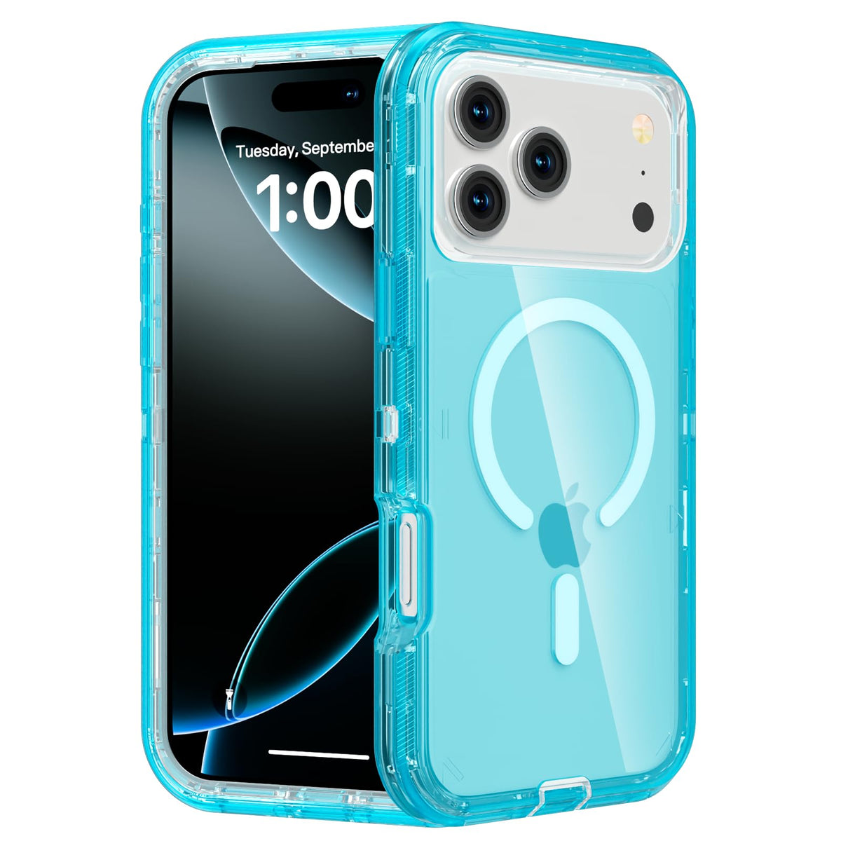 Follaroma Magnetic for iPhone 16 Plus Case, Heavy Duty Phone Cases, Clear