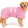 Dog Bathrobe, Super Absorbent for Small to Large Dogs, Dark Blue XL | Dog Robes with Soft Fleece, Warm & Cozy, Adjustable Fit, and Quick Drying Coat for Baths Swimming and Grooming