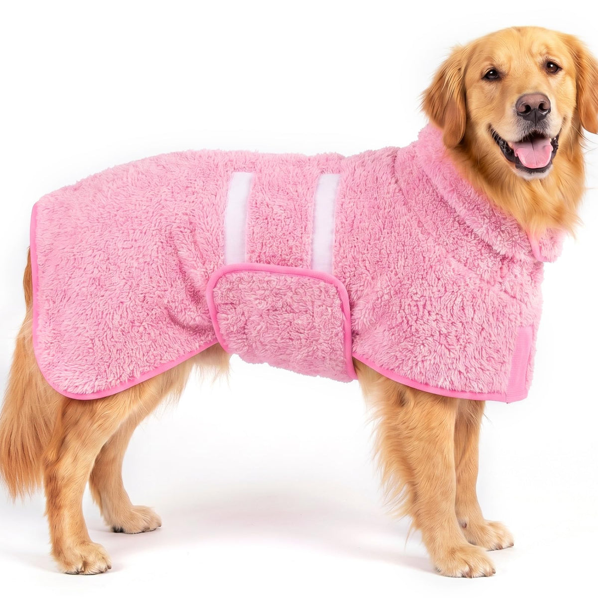 Dog Bathrobe, Super Absorbent for Small to Large Dogs, Dark Blue XL | Dog Robes with Soft Fleece, Warm & Cozy, Adjustable Fit, and Quick Drying Coat for Baths Swimming and Grooming