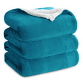 Bedsure GentleSoft Sherpa Fleece Throw Blanket for Couch, Non-Heated, Thick and Warm Throw for Women and Men, Soft Fuzzy Plush Weight Blanket for Winter, Navy, 50x60 Inches