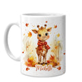 Hyturtle Fall Cat Maple Leaves Coffee Mug with Spoon Gifts on Birthday