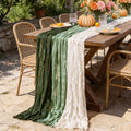 Fall Table Runner Terracotta Cheesecloth Boho Wedding Thanksgiving Decor