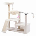 YUNIQUE Cat Tree with Cat Condo and Big Hammock, Grey