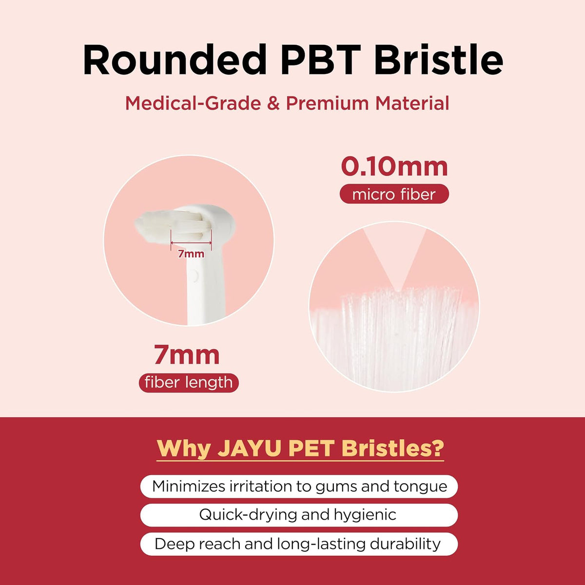 JAYU PET Dental Care Brush with Soft Bristles 1ea