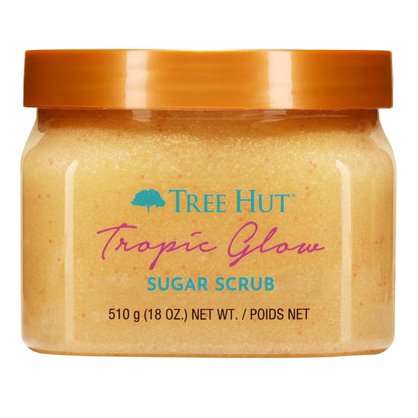 Tree Hut Body Scrub, Tropic Glow, 18 Oz | Exfoliating & Hydrating Sugar Scrub with Shea Butter & Essential Oils, Smooth Skin, Body Exfoliator For All Skin Types
