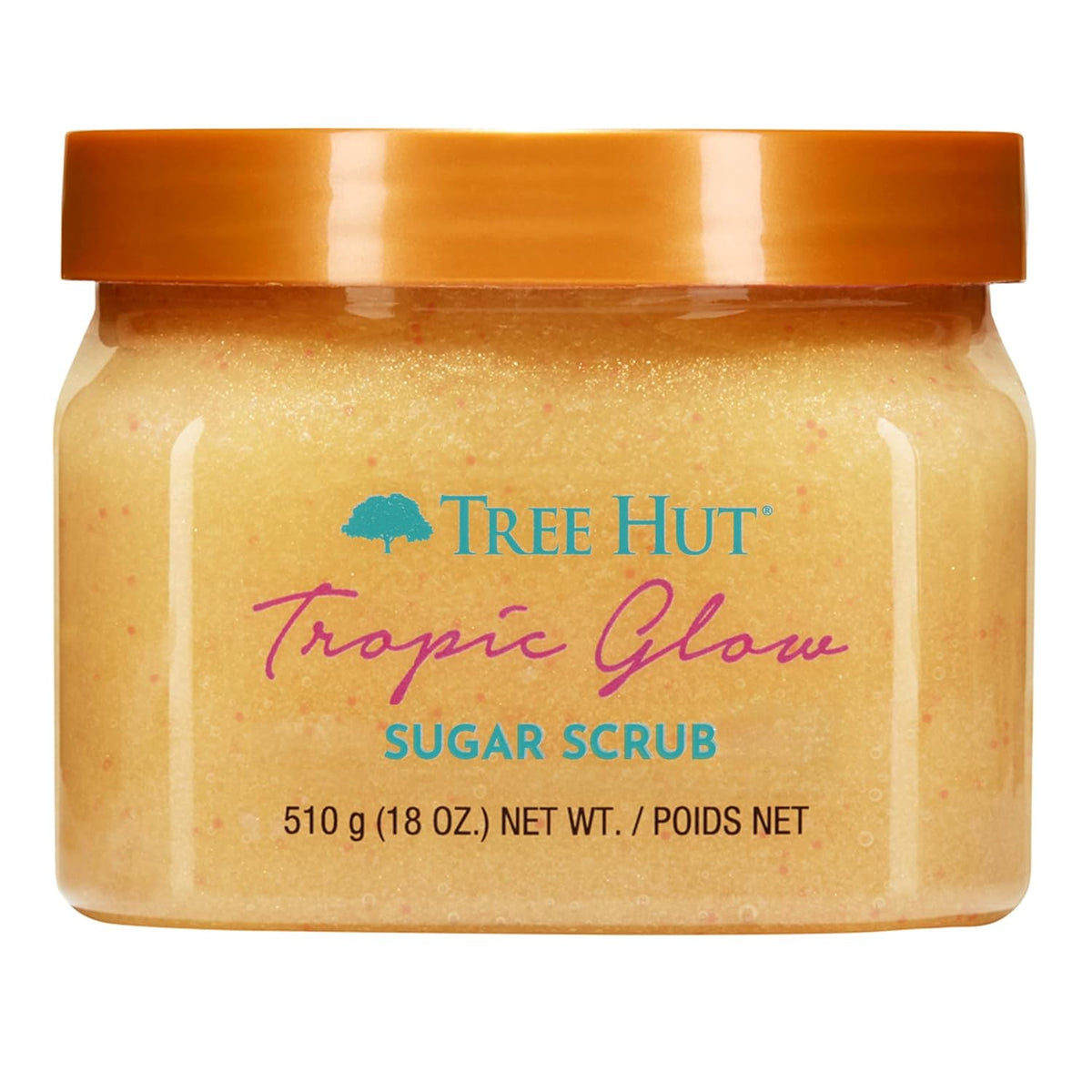 Tree Hut Body Scrub, Tropic Glow, 18 Oz | Exfoliating & Hydrating Sugar Scrub with Shea Butter & Essential Oils, Smooth Skin, Body Exfoliator For All Skin Types