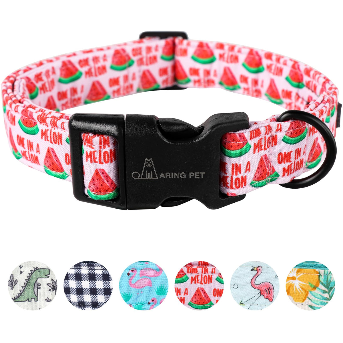 ARING PET Fall Dog Collar-Cotton Maple Leaves Dog Collar for Small Dogs, Adjustable Lightweight Dog Collars with Quick Release Buckle for Small Medium Large Dogs