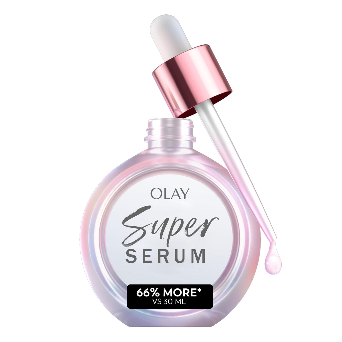Olay Super Serum - Glow Serum for Face - Activated Niacinamide, Vitamin C & E, Collagen Peptide, AHA - 5-in-1 Benefits - Brightens, Hydrates, Smooths, Firms, Evens Tone, Proactive Anti-Aging, 1.0 Oz