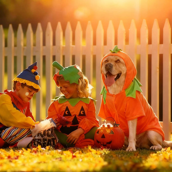 FLAdorepet Halloween Large Dog Pumpkin Costume Outfits Party Dress Up,3XL