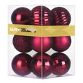Rose Red 4.0" Large Christmas Balls - Christmas Tree Decoration Ornaments Shatterproof Hanging Balls for Birthday Halloween Holiday Wedding Decorations Set of 4pcs