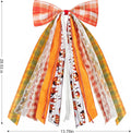 Fall Decor - Large Autumn Harvest Wreath Bow for Front Door 27x13 Inch