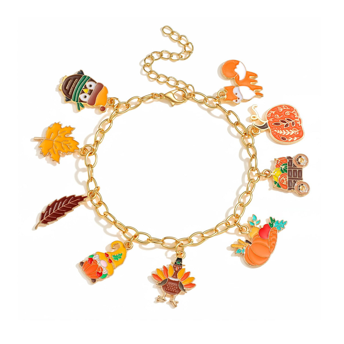 Christmas Charm Bracelet for Women,Santa Claus Snowman Tree Socks Pendant Bracelet,Adjustable Alloy Drop Bracelet for Women Xmas Party Costume Accessories Gift
