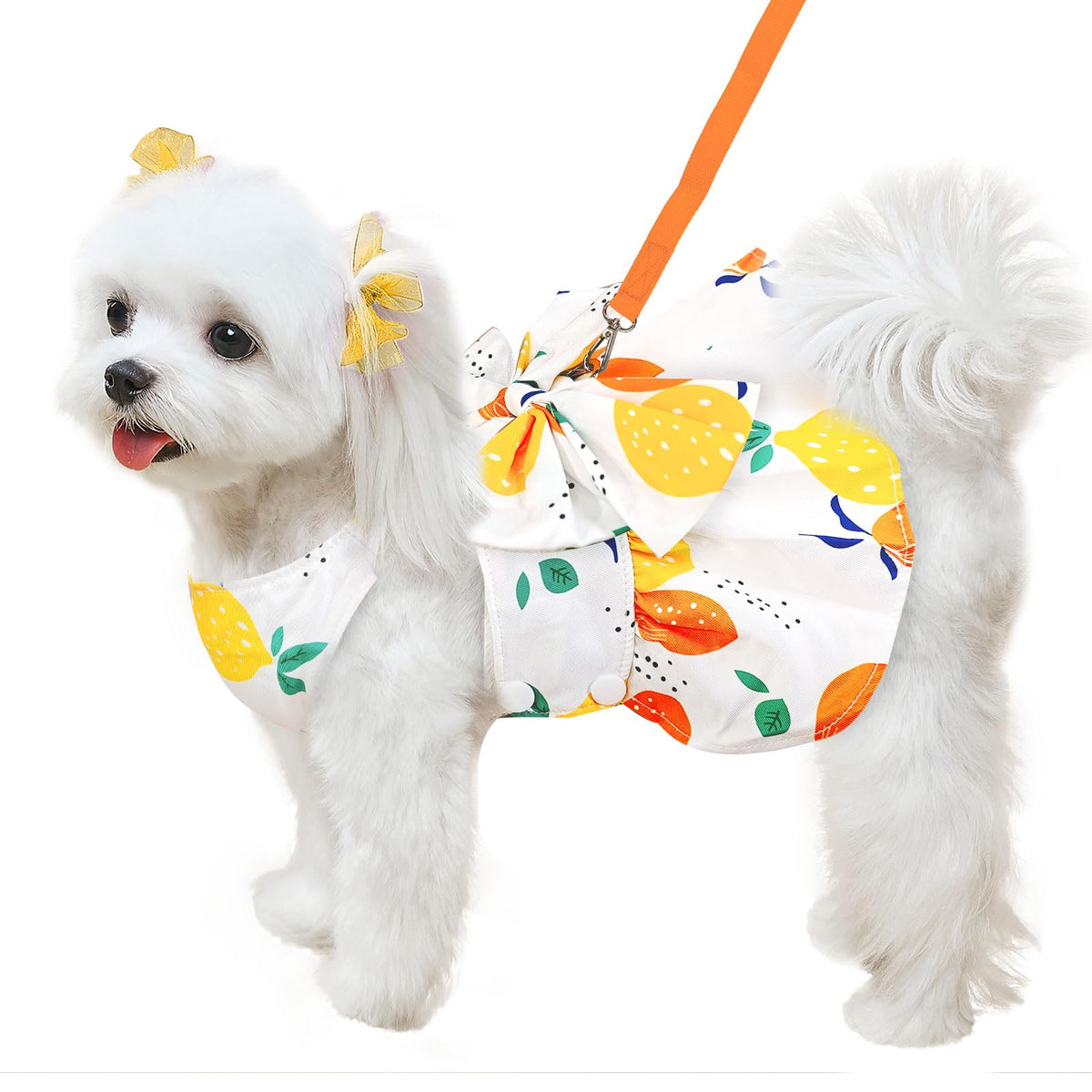 ABRRLO Cute Dog Dress Small Dog Clothes for Girls Female Puppy Outfits Red Strawberry Pet Summer Clothes Bowknot Doggy Cat Princess Dresses Harness for Holiday Birthday Party Costume Clothing (Red,S)
