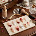 Halloween Press on Nails Medium Almond Ghost Fake Nails 30Pcs