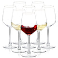SHYRC Wine Glasses Set of 6, 12oz Clear Red/White Wine Glasses, Long Stem Glasses for Party, Wedding and Home