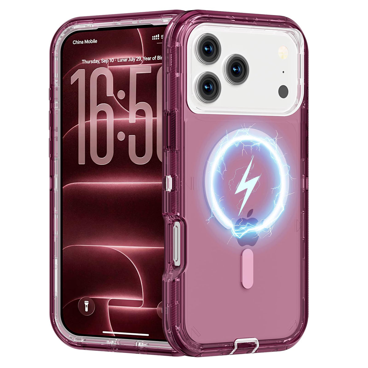 Follaroma Magnetic for iPhone 16 Plus Case, Heavy Duty Phone Cases, Clear