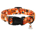 ARING PET Fall Dog Collar-Cotton Maple Leaves Dog Collar for Small Dogs, Adjustable Lightweight Dog Collars with Quick Release Buckle for Small Medium Large Dogs