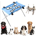 Dog Grooming Hammock, 2-in-1 Foldable Pet Bathing Bed with Stand，Pink | Pet Grooming Hammock, Dog Bath & Paw Wash Sling for Small Large Dogs, Nail Trimming, Shower Hammock, Foldable Stand