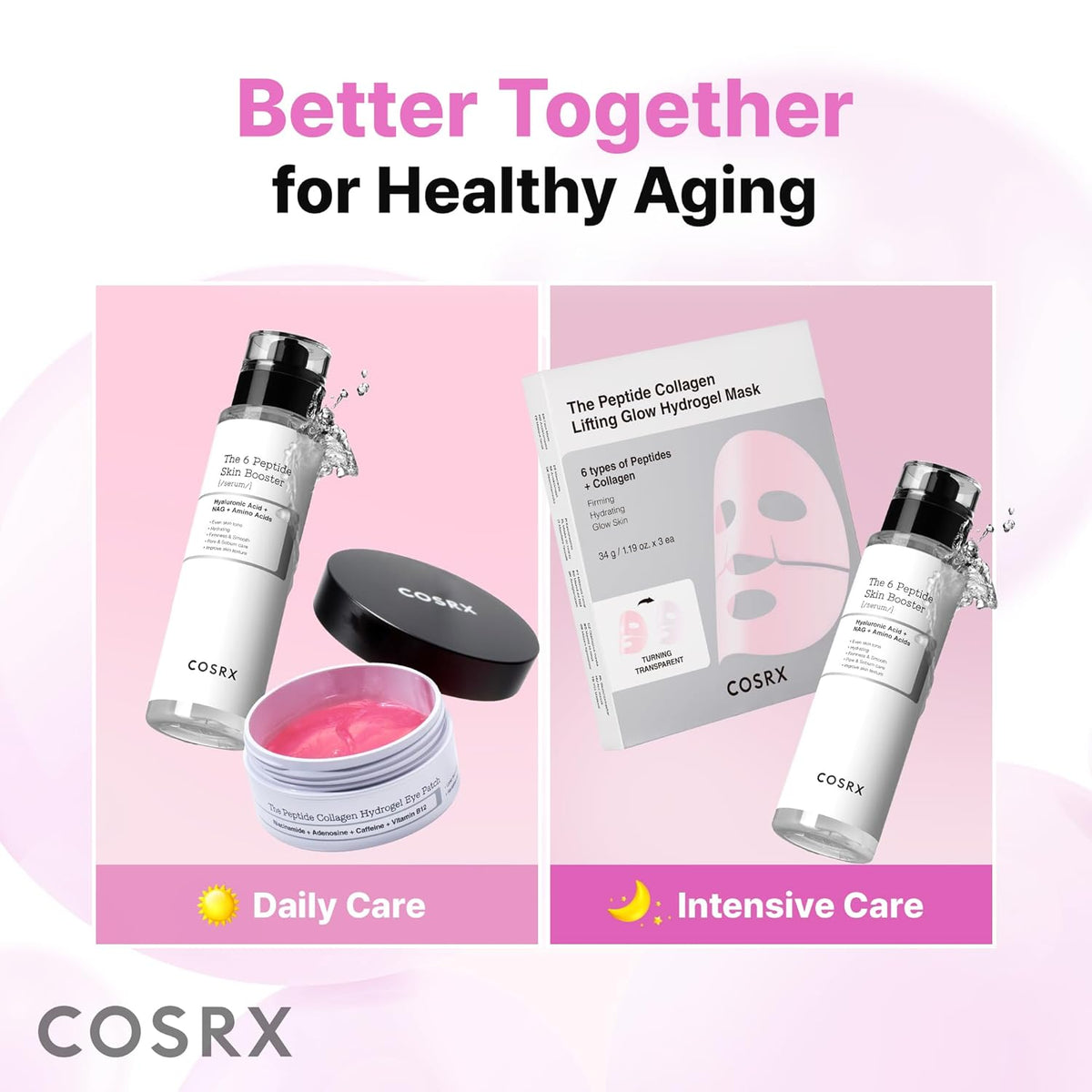COSRX 6X Peptide Collagen Skin Booster Toner Serum for Dull & Uneven Skin, Preps Skin with Copper Peptides, GHK-Cu, Skin Renewal Boosting Facial Essence, Korean Skin Care, 5.07 oz