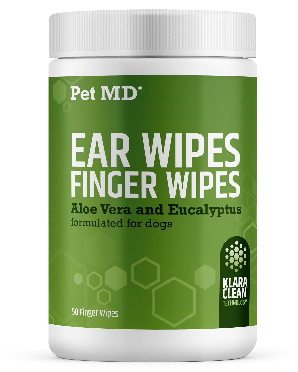 Pet MD Dog Ear Cleaning Wipes – Otic Cleanser for Dogs - 100 ct | Soothing Ear Care with Aloe Vera & Eucalyptus, Regular Wipes