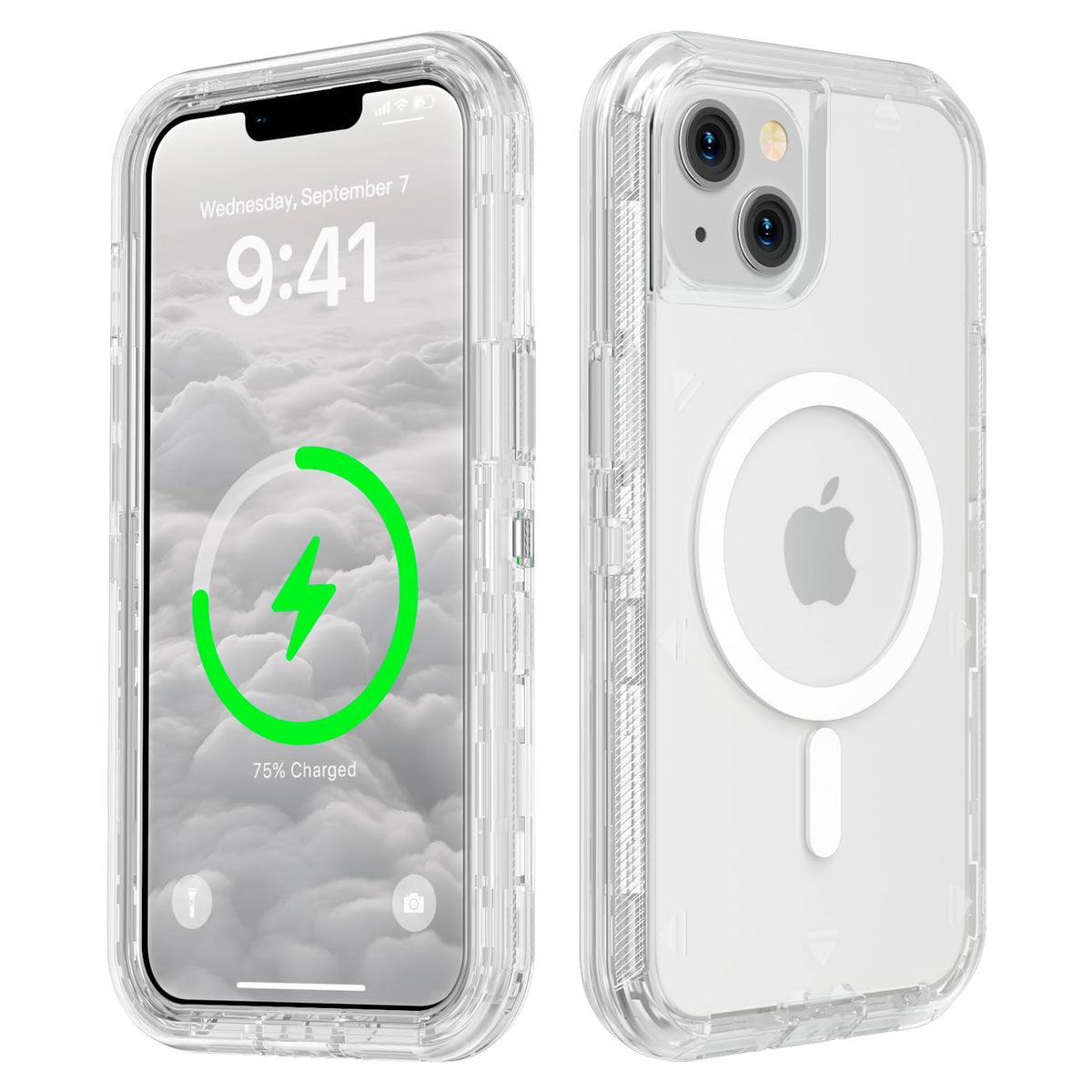 Follaroma Magnetic for iPhone 16 Plus Case, Heavy Duty Phone Cases, Clear