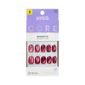 Kiss Core, Press On Nails, Nail glue included, 'Euphonious', Pink, Short Size, Almond Shape, Includes 32 Nails, 2g Glue, 1 Manicure Stick, 1 Mini File
