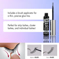 i-Envy Super Strong Hold 3D Strip Lash Glue Brush-On False Eyelash Adhesive, Waterproof, Hypoallergenic, Latex & Formaldehyde Free (Black)