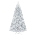 Goplus 6ft Sliver Artificial Christmas Tree with Electroplated Technolog