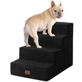 EHEYCIGA Dog Stairs for Bed 18" H, 4-Step Dog Steps for High Bed, Pet Steps for Small Dogs and Cats, Non-Slip Balanced Pet Ramp Indoor, Grey