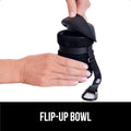 GORILLA GRIP Portable Dog Water Bottle, Food Grade Silicone, 16oz Black