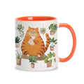 Hyturtle Fall Cat Maple Leaves Coffee Mug with Spoon Gifts on Birthday