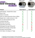 Self Cleaning Litter Box, Roll 'N Clean Litter Box, Regular Size for Kittens and Cats 10 lbs and Under, Taupe Top with Grey Base