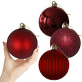White 4.0" Large Christmas Balls - Christmas Tree Decoration Ornaments Shatterproof Hanging Balls for Birthday Halloween Holiday Wedding Decorations Set of 4pcs
