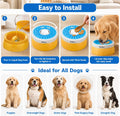 KILIN Slow Feeder Dog Licking Bowl with Rolling Ball,4 Non-Slip Pads,8fl oz