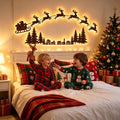 LED Reindeer Wall Decorations,3D Wooden Christmas Lighting Decor